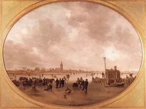 Winter on the River Oil painting by Jan Van Goyen