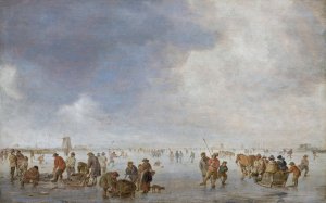 Winter Scene on the Ice by Jan Van Goyen Oil Painting
