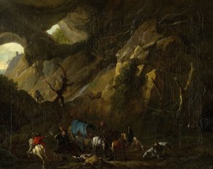 Assault by Jan Van Huchtenburg Oil Painting