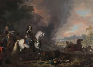 Henry Casimir II, Prince of Nassau-Dietz, in a Battle Oil painting by Jan Van Huchtenburg