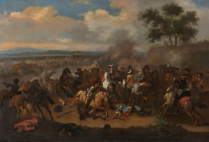 The Battle of the Boyne, Ireland, between Kings James II and William III, 12 July 1690 by Jan Van Huchtenburg Oil Painting