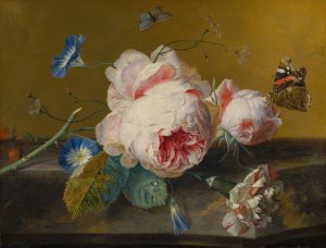 Flower Still Life by Jan Van Huysum Oil Painting