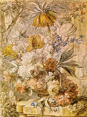 Vase with Flowers by Jan Van Huysum Oil Painting