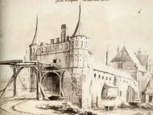 The Rotterdam Gate at Delft Oil painting by Jan Van Kessel