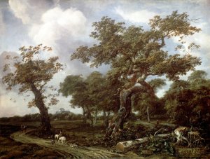 A Wood near The Hague, with a view of the Huis ten Bosch by Jan Van Kessel The Elder Oil Painting