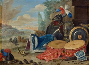Emblems of War by Jan Van Kessel The Elder Oil Painting
