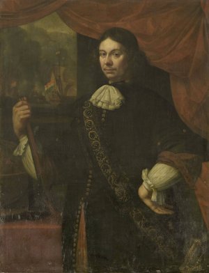 Portrait of Cornelis Jacobsz de Boer, Captain in the Navy by Jan Van Neck Oil Painting