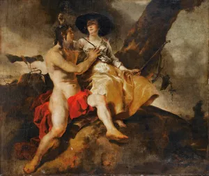 Amaryllis Crowning Mirtillo by Jan Van Noordt Oil Painting
