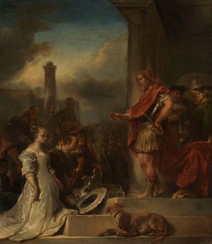 The continence of Scipio by Jan Van Noordt Oil Painting