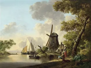 Summer Landscape by Jan Van Os - Oil Painting Reproduction
