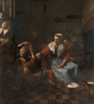 Making Pancakes by Jan Van Pee Oil Painting