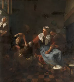 Making Pancakes by Jan Van Pee Oil Painting