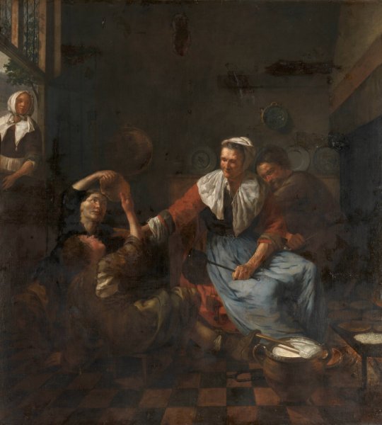 Main Product Photo of Making Pancakes Painting by Jan Van Pee