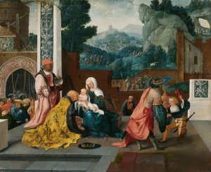 Adoration of the Magi by Jan Van Scorel Oil Painting