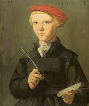 Portrait of a Schoolboy by Jan Van Scorel Oil Painting