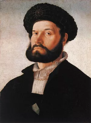 Portrait of a Venetian Man by Jan Van Scorel - Oil Painting Reproduction