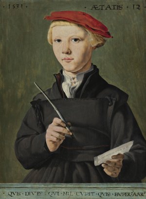 Portrait of a young scholar by Jan Van Scorel Oil Painting
