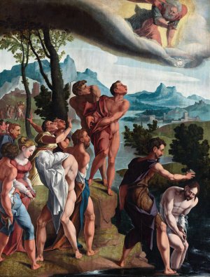 The Baptism of Christ by Jan Van Scorel Oil Painting