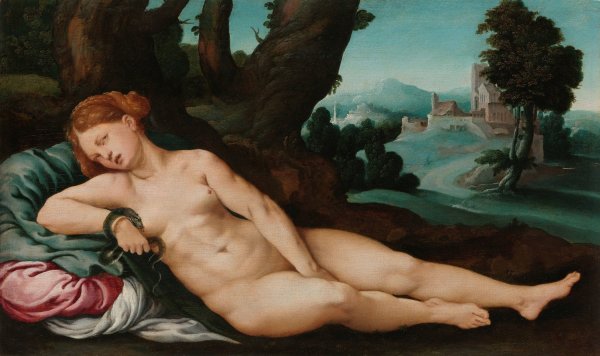 The Dying Cleopatra  by Jan Van Scorel - Hand-Painted Oil Painting Reproduction
