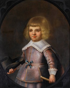 Portrait Of A Young Boy Holding A Hat by Jan Van Teylingen Oil Painting