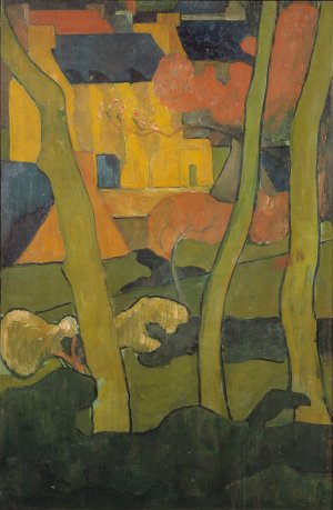 Decorative Landscape I by Jan Verkade Oil Painting