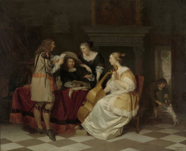 Main Product Photo of A Musical Company  Painting by Jan Verkolje