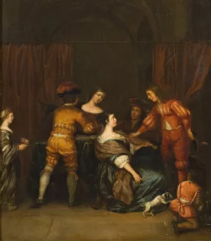 Company Making Music by Jan Verkolje Oil Painting
