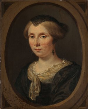 Portrait of Margaretha Verkolje, Wife of Reinier Couturier by Jan Verkolje Oil Painting