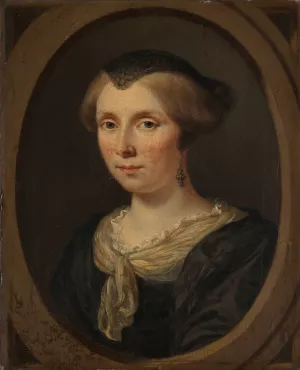 Portrait of Margaretha Verkolje, Wife of Reinier Couturier by Jan Verkolje Oil Painting