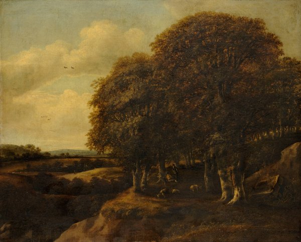 Main Product Photo of Landscape with Shepherds Painting by Jan Vermeer Van Haarlem