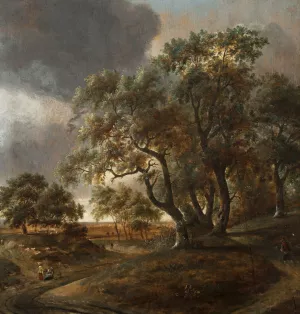 Landscape with staffage by Jan Vermeer Van Haarlem Oil Painting