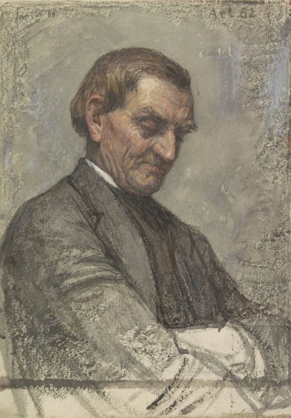 Main Product Photo of Portret van een man, met neergeslagen blik  Painting by Jan Veth