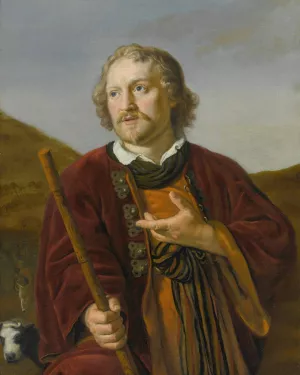 A Shepherd With His Staff, His Herd Beyond by Jan Victors Oil Painting