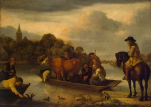 Ferry-Boat painting by Jan Victors