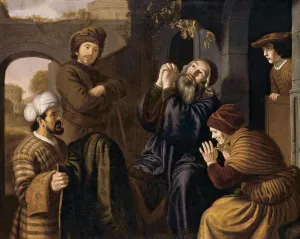 Jacob Being Shown Joseph's Robe painting by Jan Victors