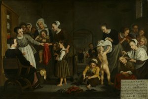 The clothing of the orphans by Jan Victors Oil Painting