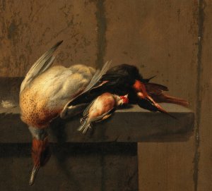 Game on a stone table by Jan Vonck Oil Painting