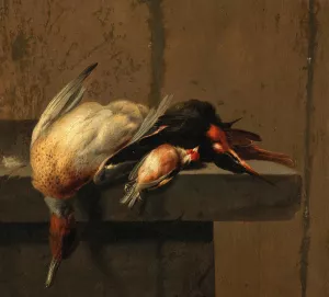 Game on a stone table by Jan Vonck Oil Painting