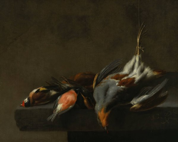 Main Product Photo of Still Life of Dead Birds  Painting by Jan Vonck