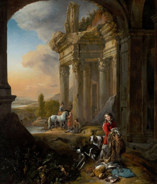 Main Product Photo of After the Hunt  Painting by Jan Weenix