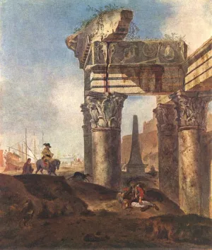 Ancient Ruins by Jan Weenix - Oil Painting Reproduction