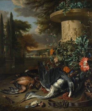 Gamepiece with a Dead Heron by Jan Weenix Oil Painting