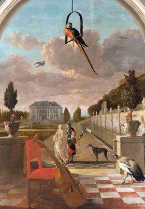 Park with Country House by Jan Weenix Oil Painting