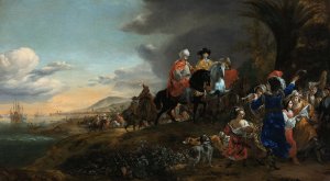 The Dutch Ambassador on his Way to Isfahan by Jan Weenix Oil Painting