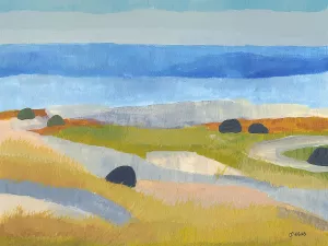 A Field in Iceland by Jan Weiss Oil Painting