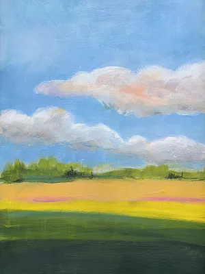 Beneath a Cloudy Sky 1 by Jan Weiss Oil Painting