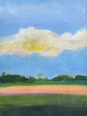 Beneath a Cloudy Sky 2 by Jan Weiss Oil Painting
