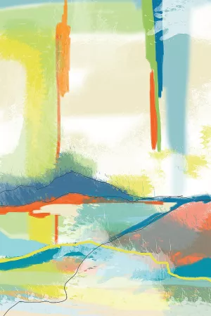 Deconstructed Landscape 4 by Jan Weiss Oil Painting