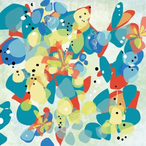 Falling on Water 2 by Jan Weiss Oil Painting