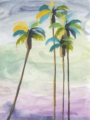 Four Palms No. 2 by Jan Weiss Oil Painting